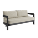 N3 Kohl Three Seater Sofa Sand Canvas